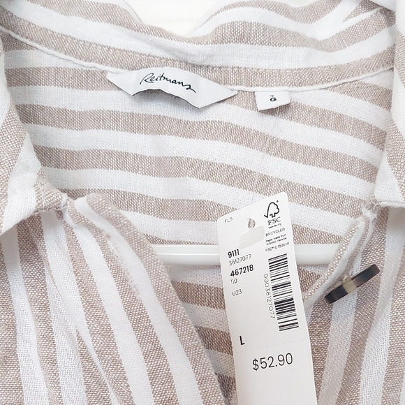 Striped Button-Up Shirt - Picture 2 of 3